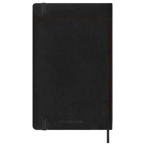 Moleskine dag-agenda voor 12 maanden met zachte kaft — drukvlak achterzijde