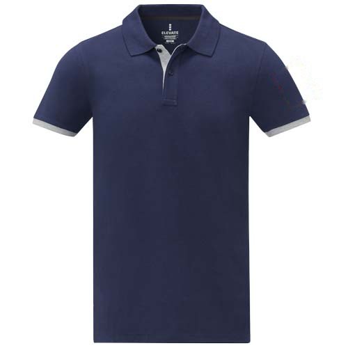 Morgan 200 g/m² duotone herenpolo met korte mouwen — drukvlak linker bicep