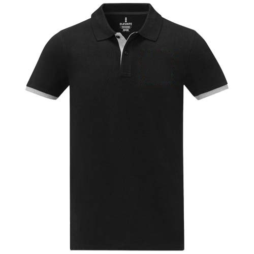Morgan 200 g/m² duotone herenpolo met korte mouwen — drukvlak linker borst