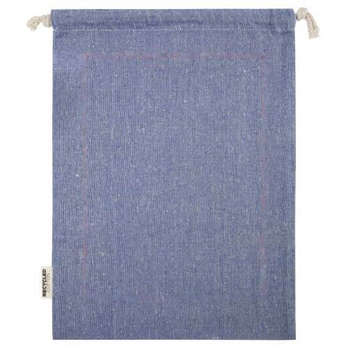 Pheebs geschenktas van 150 g/m² GRS gerecycled katoen, groot, 4 l — drukvlak voorzijde