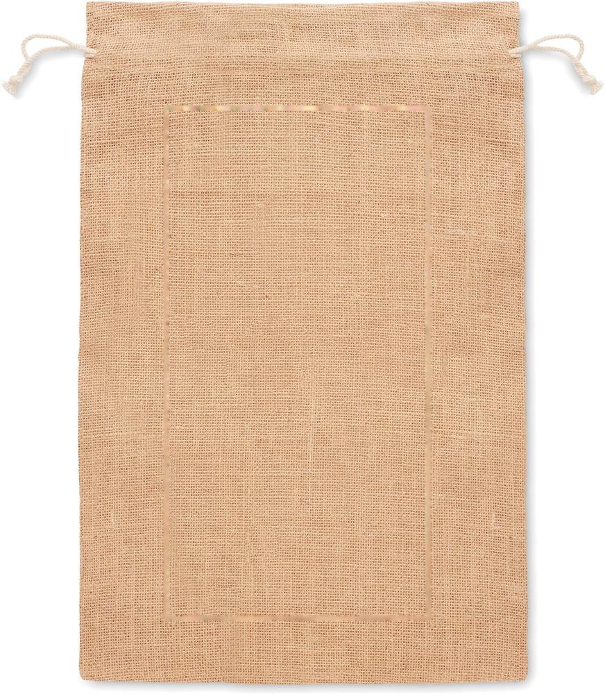 JUTE LARGE - Jute geschenkzak large 30x47 cm — drukvlak voorzijde