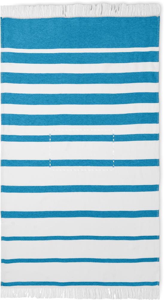 WAVE - SEAQUAL® hamamdoek 100x170 — drukvlak towel midden