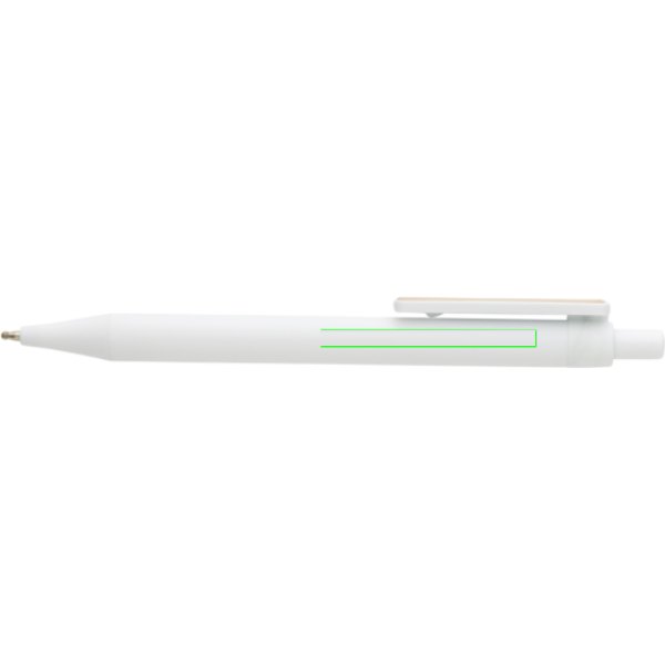 GRS RABS pen met bamboe clip — drukvlak naast clip