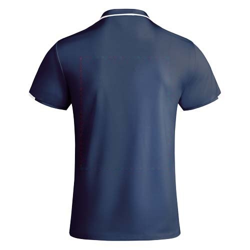 Tamil 150 g/m² sportpolo met korte mouwen voor heren — drukvlak achterzijde