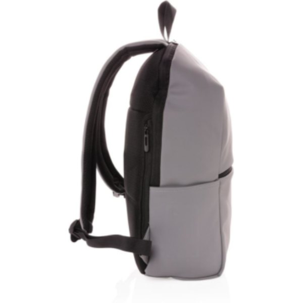Smooth PU 15.6" laptop rugzak PVC-vrij — drukvlak artikel links onder