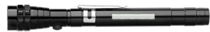 Zaklamp en schroevendraaier Olivia | Aluminium | 2-in-1 — drukvlak houder
