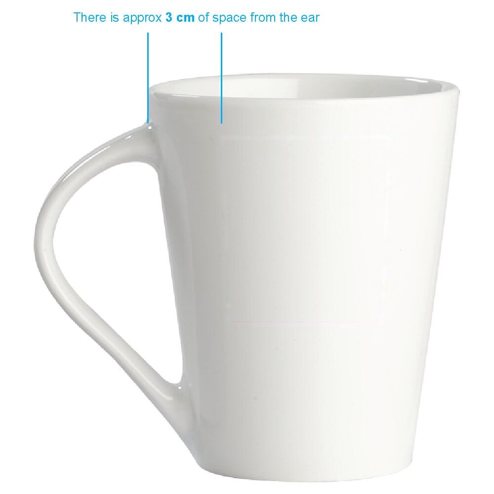 Mok Nice 270ml — drukvlak rechts van het handvat