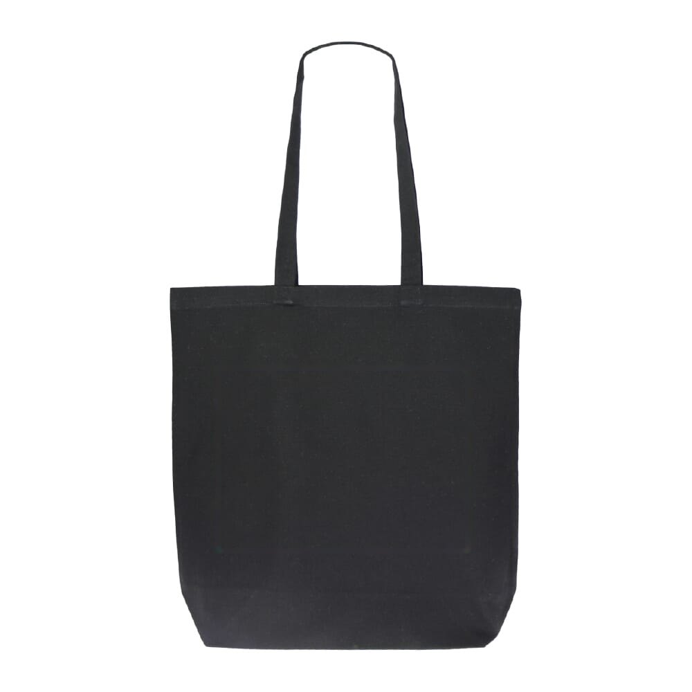 Schoudertas biologisch katoen kleur lang 270g/m² 42x12x43 cm — drukvlak midden op de tas