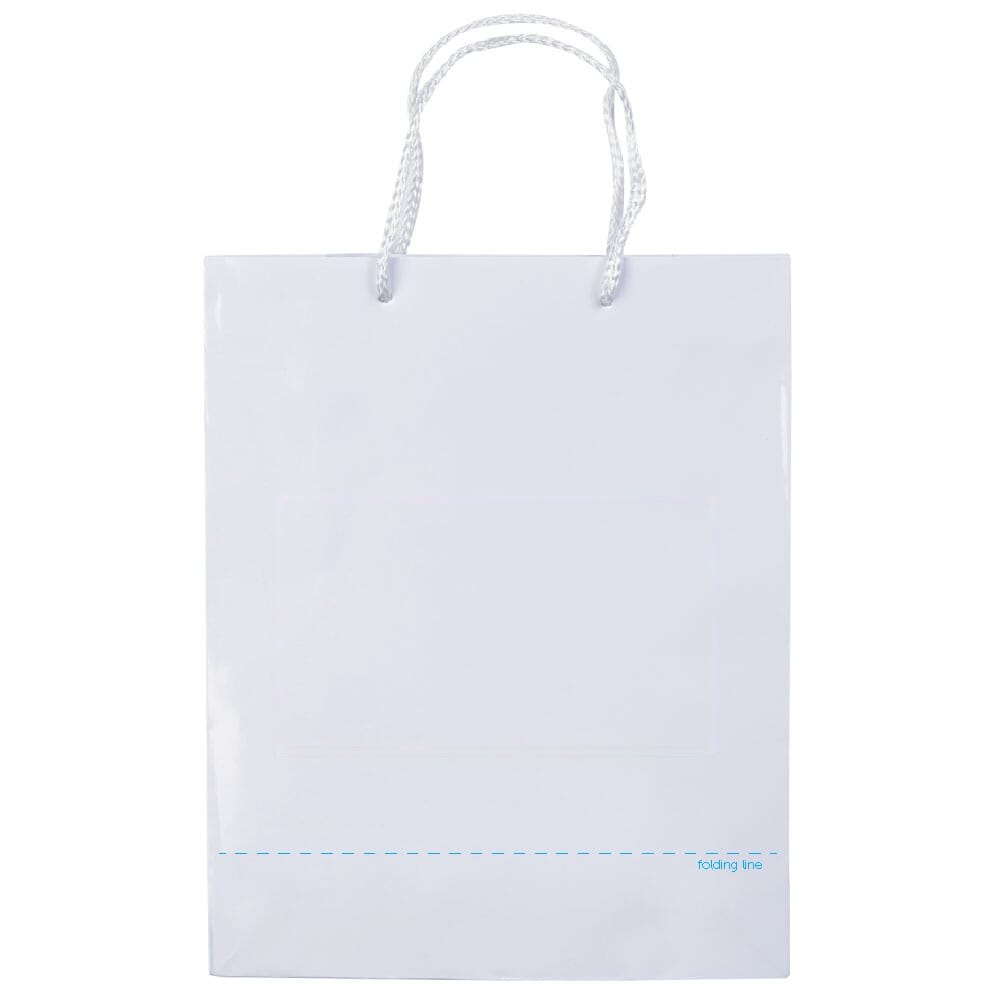 Draagtas papier middel 200g/m2 — drukvlak midden op de achterzijde