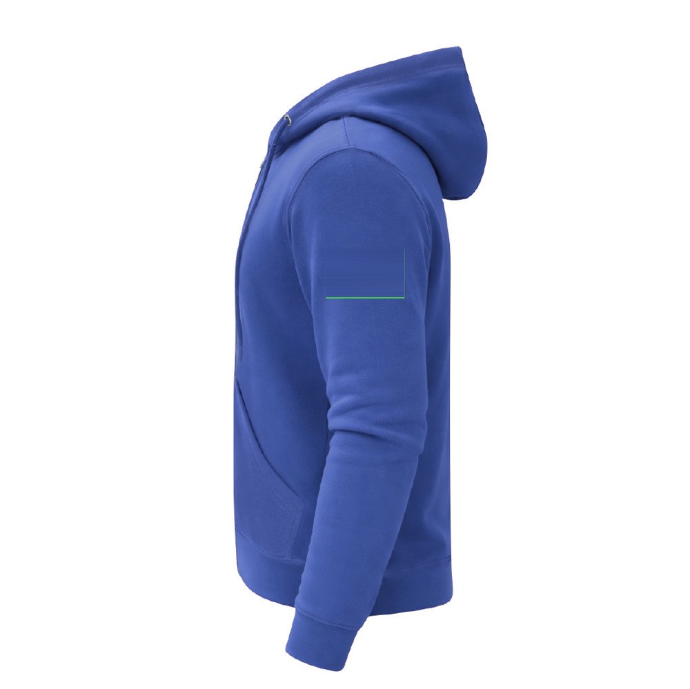 Volwassene Hooded + Rits Sweatshirt Walder — drukvlak linkermouw