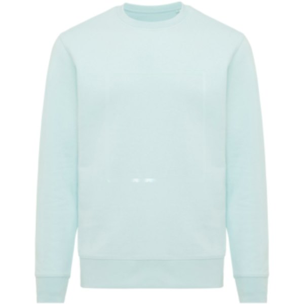 IQONIQ Etosha lichtgewicht gerecycled katoen sweater — drukvlak artikel voorzijde