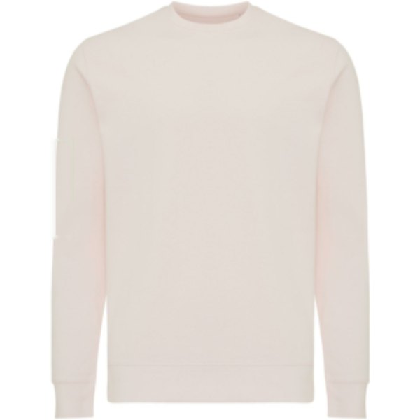 IQONIQ Etosha lichtgewicht gerecycled katoen sweater — drukvlak mouw rechts