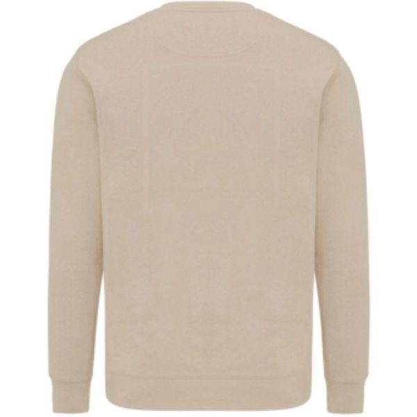 IQONIQ Etosha lichtgewicht gerecycled katoen sweater — drukvlak artikel achterzijde