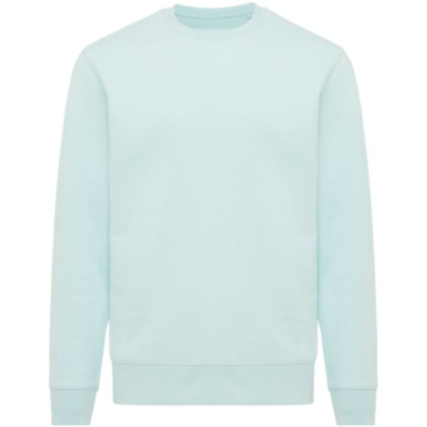 IQONIQ Etosha lichtgewicht gerecycled katoen sweater — drukvlak in de nek