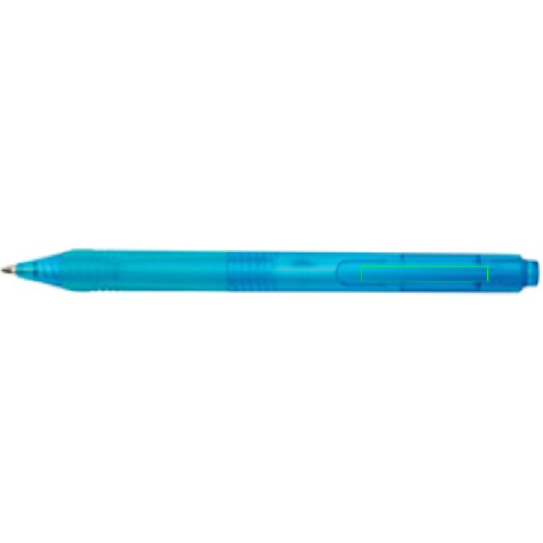 X9 frosted pen met siliconen grip — drukvlak clip