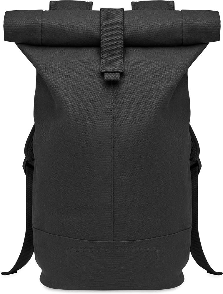 ZURICH ROLL - Rolltop gewassen canvas rugzak — drukvlak voorzijde onderzijde