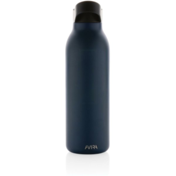 Avira Ara RCS recycled staal fliptop water fles 500ML — drukvlak artikel voorzijde boven