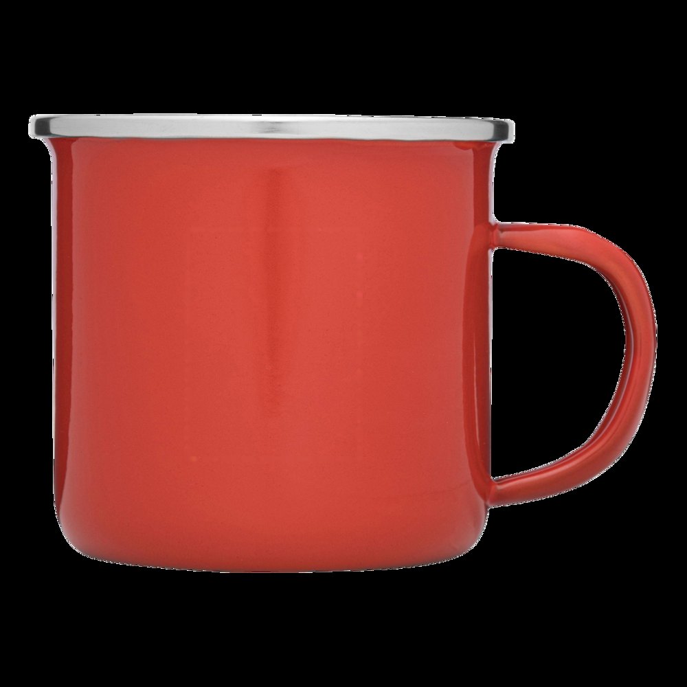 VINTAGE CUP - Emaille drinkbeker — drukvlak op de links zijde van de handvat
