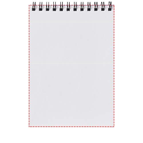 Desk-Mate® A5 wire-o notitieboek met PP-omslag — drukvlak vellen (staand rug bovenaan)