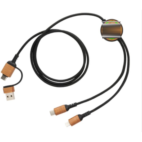 Ohio RCS gecertificeerde gerecyclede plastic 6-in-1 kabel — drukvlak artikel