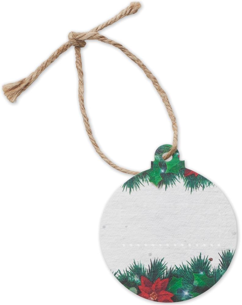 BAUSEED - Zaadpapier kerstbal — drukvlak voorzijde