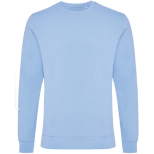 IQONIQ Zion gerecycled katoen sweater — drukvlak mouw rechts