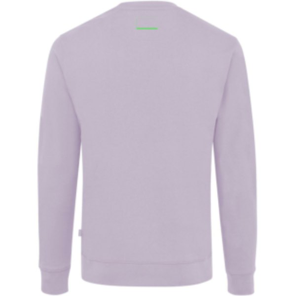 IQONIQ Zion gerecycled katoen sweater — drukvlak artikel achterzijde boven