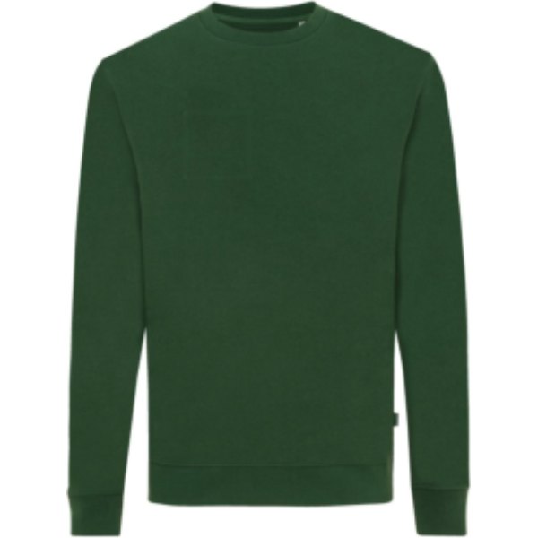 IQONIQ Zion gerecycled katoen sweater — drukvlak borst rechterzijde