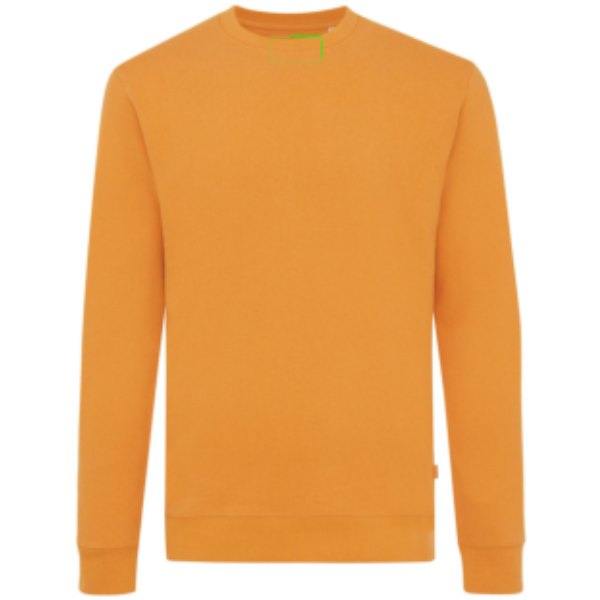 IQONIQ Zion gerecycled katoen sweater — drukvlak in de nek