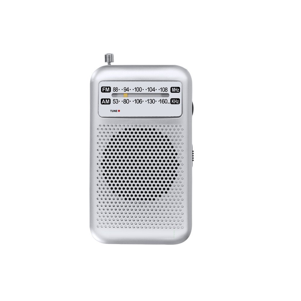 Radio Mester — drukvlak onderaan de voorkant