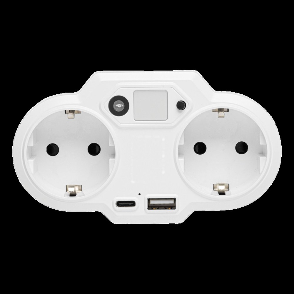 ENDLESS POWER NIGHT - USB-adapterstekker voeding met nachtlampje — drukvlak gecentreerd op de voorkant