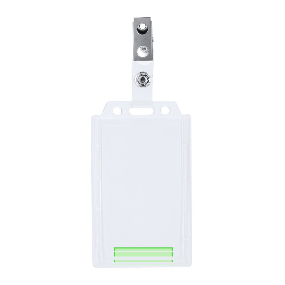 Id Badge Helock — drukvlak onderaan de voorzijde