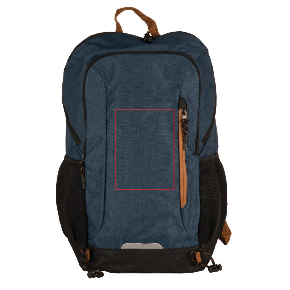 R-PET outdoor rugzak — drukvlak voorzijde