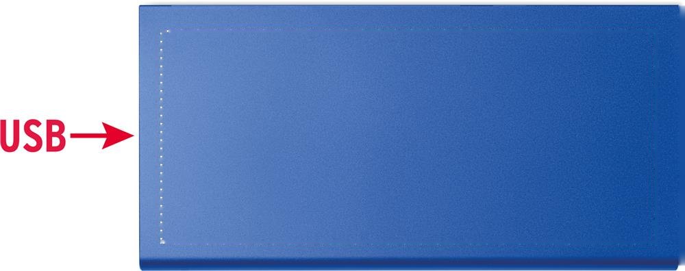 POWERFLAT8C - Powerbank 8000 mAh — drukvlak onderzijde