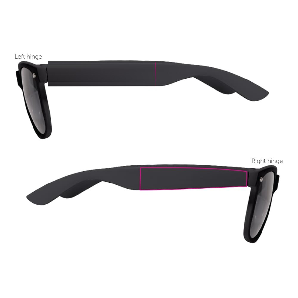 Zonnebril Justin UV400 — drukvlak 1 cm van linker- en rechterscharnier