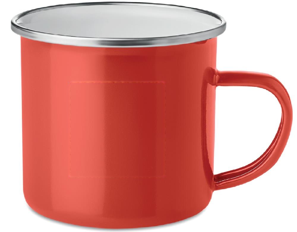 PLATEADO - Metalen mok emaille coating — drukvlak rechtshandig
