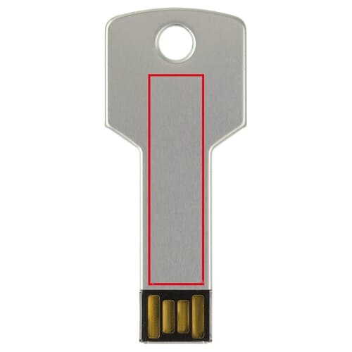 USB stick 2.0 key 8GB — drukvlak op de voorkant