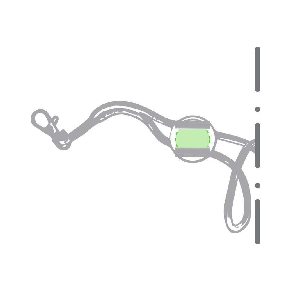Lanyard Perux — drukvlak op het ronde gedeelte van de sluiting