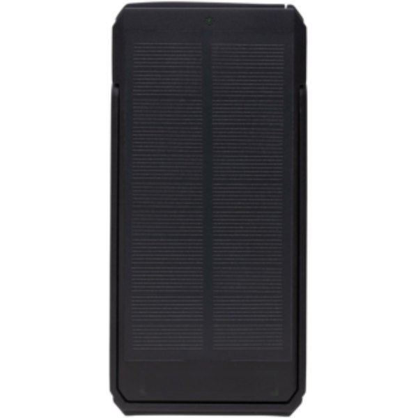 Skywave RCS gerecyclede kunststof zonne-powerbank 10000 mAh — drukvlak artikel voorzijde