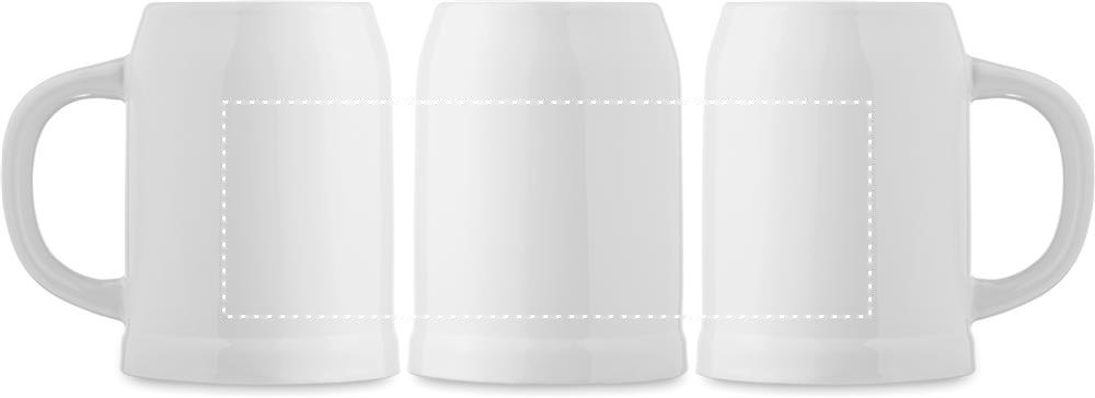 SUBLIER - Sublimatie bierpul 500 ml — drukvlak zijde ts