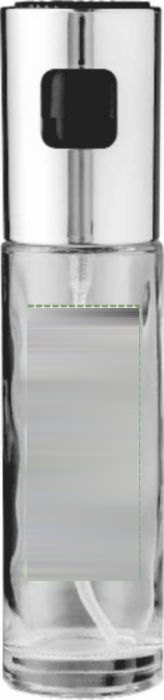 Glazen oliespraydispenser Caius — drukvlak zijkant