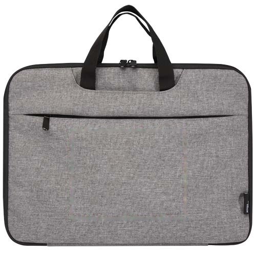 Libra 14” 2-in-1 GRS gerecycleerde laptophoes 3L — drukvlak voorzijde