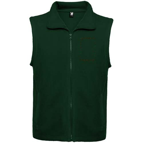 Bellagio unisex fleece bodywarmer — drukvlak linker borst