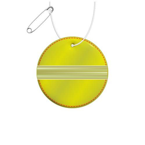 RFX™ H-16 ronde lichtgewicht reflecterende PVC hanger, medium — drukvlak voorkant (onder reflecterende laag)