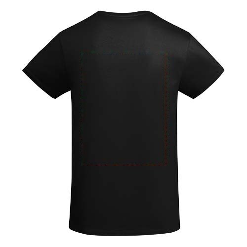 Breda 175 g/m² biologisch katoenen herenshirt met korte mouwen — drukvlak impact hoog op de achterzijde