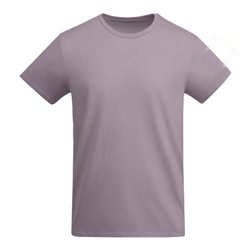 Breda 175 g/m² biologisch katoenen herenshirt met korte mouwen — drukvlak linker bicep