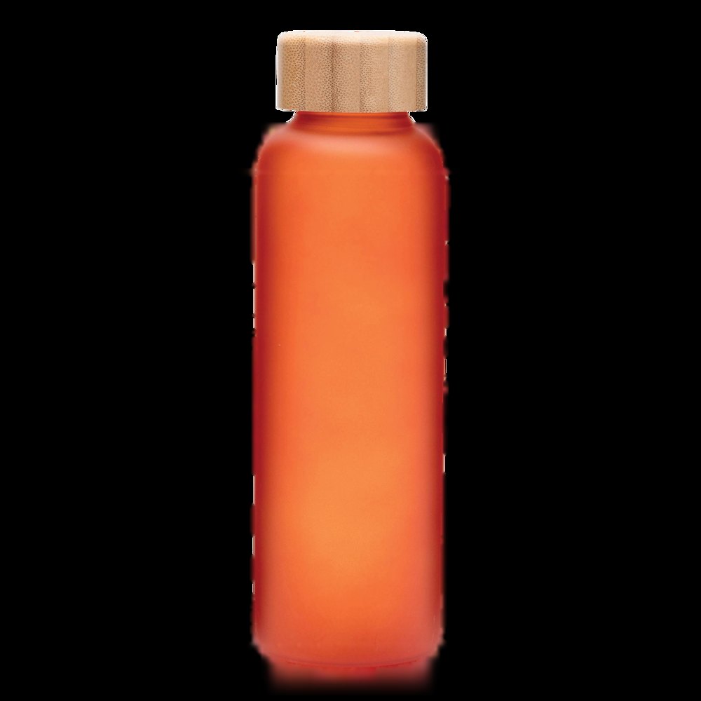 TAKE FROSTY - Glazen drinkfles — drukvlak gecentreerd op de fles