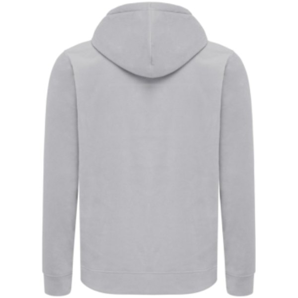 IQONIQ Trivor gerecycled polyester fleece hoodie — drukvlak artikel achterzijde