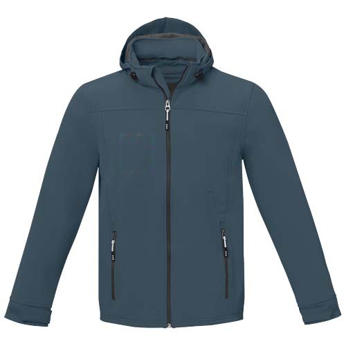 Langley softshell heren jas — drukvlak rechter borst