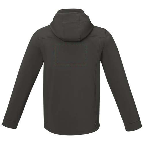 Langley softshell heren jas — drukvlak impact hoog op de achterzijde